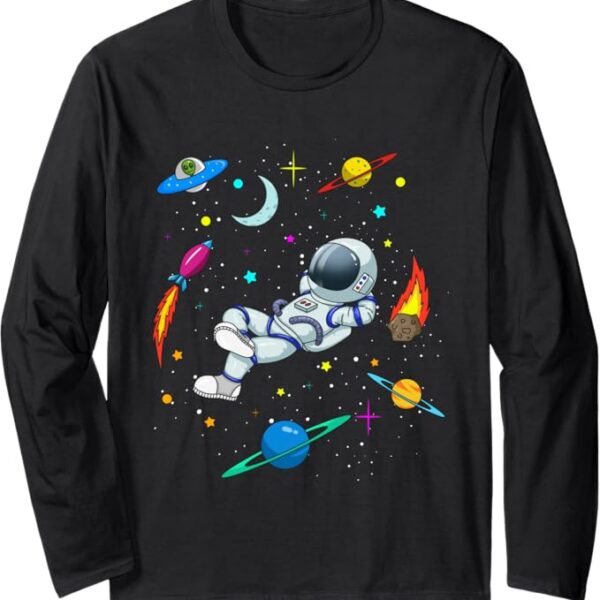 Cute Astronaut Space Long Sleeve T-Shirt
