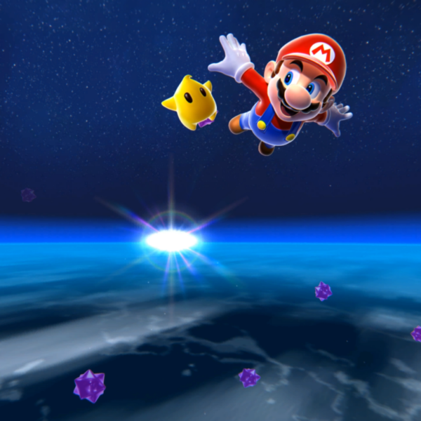 Super Mario Floating Outer Space Live Wallpaper