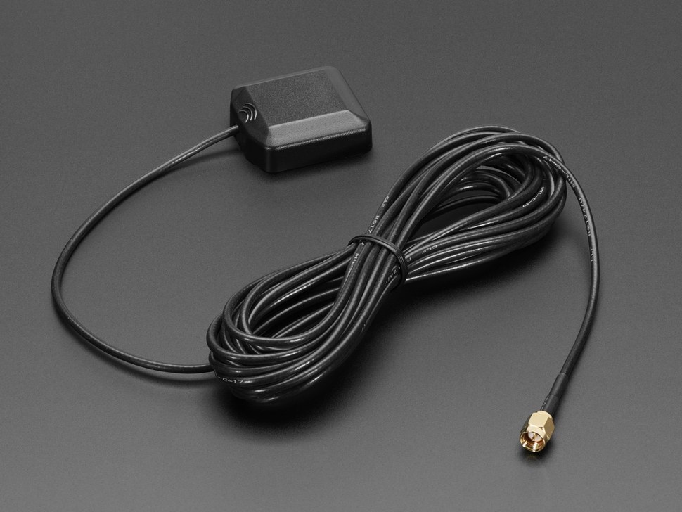 960-04 Adafruit External Active GPS Antenna 5m SMA | Laboratory NGO Package - Image 1